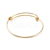 201 Stainless Steel Wire Wrap Extensible Bangle for Women BJEW-P285-04G-1