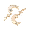 Brass Micro Pave Clear Cubic Zirconia Enamel Pendants KK-G552-03G-2