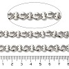 304 Stainless Steel Heart & Letter I Link Chains CHS-A016-58P-A-2