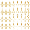 36PCS Brass Tiny Cross Charms KK-BC0014-41G-1