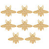 CHGCRAFT 8Pcs Bee Hotfix Rhinestone DIY-CA0006-31-8