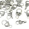 18Pcs 6 Styles Tibetan Style Zinc Alloy Lobster Claw Clasps FIND-YW0004-52-5