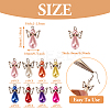 Angel Acrylic Imitation Pearl Pendants PALLOY-TAC0047-3