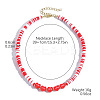 Resin Heart & Polymer Clay Heishi Beaded Necklaces with Alloy Clasps for Women FS-WGB3FE7-05-1