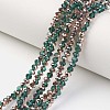 Electroplate Transparent Glass Beads Strands EGLA-A034-T2mm-N17-1