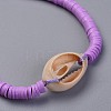 Eco-Friendly Handmade Polymer Clay Heishi Beads Kids Braided Bracelets BJEW-JB04317-01-3