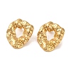 Hammered Twist Ring 304 Stainless Steel Stud Earrings for Women EJEW-U003-09G-1