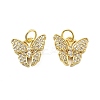 Brass Micro Pave Cubic Zirconia Pendants KK-C092-22C-G-1