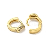 Brass Micro Pave Cubic Zirconia Hoop Earring EJEW-C088-14B-G-2