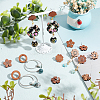 20Pcs 10 Style Walnut Wood Stud Earring Findings MAK-PH0004-32-5