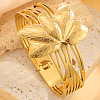 Lotus 304 Stainless Steel Hinged Bangles FS-WG60480-01-2