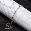 Brass Satellite Chains  Bracelets for Women BJEW-G735-19RG-3