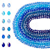 12Strands 12 Colors Transparent Glass Beads Strands EGLA-TA0013-24E-1
