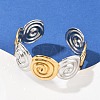 304 Stainless Steel Cuff Bangles for Women BJEW-G757-09GP-3