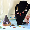 54Pcs 9 Colors Acrylic Alloy Pendants MACR-TA0001-60-8