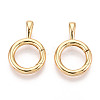 Brass Spring Gate Rings KK-T078-21G-1