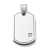 304 Stainless Steel Micro Pave Cubic Zirconia Pendants STAS-U043-24P-1