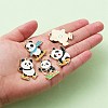 10Pcs 5 Style Rack Plating Alloy Enamel Pendants ENAM-YW0003-59-4