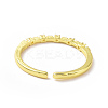 Clear Cubic Zirconia Thin Open Cuff Ring RJEW-H127-36G-3