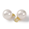 Rack Plating Brass & Shell Pearl Ball Pendants KK-B103-03A-G-2