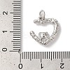 Rack Plating Brass Clear Cubic Zirconia Pendants KK-Z056-15P-3