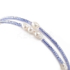 2Pcs 2 Style Natural Pearl & Glass Seed Beaded Stretch Bracelets Set BJEW-JB09032-3