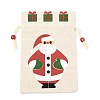 Christmas Theme Cotton Fabric Cloth Bag ABAG-H104-A04-2