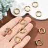 SHEGRACE Brass Spring Gate Rings XGR0009G-10G-4