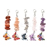 5Pcs Butterfly Alloy Enamel Pendant Decorations HJEW-JM04162-2