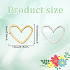 DIY Stainless Steel Heart Dangle Earrings Making Kit DIY-DR0001-39-2