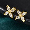 304 Stainless Steel Stud Earrings EJEW-C135-01G-06-3
