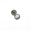 G23 Titanium Cubic Zirconia Flat Round 17 Gauge Threadless Labrets for Women Men WG1F07B-20-1