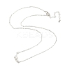 Pea Shaped Plastic Imitation Pearl Pendant Necklace with Brass Cable Chains LS-NJEW-F316-01P-2