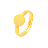 Golden Color Adjustable Brass Ring Components X-EC541-G-1