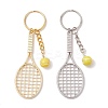 304 Stainless Steel Alloy Acrylic Tennis Keychain KEYC-JKC01218-2