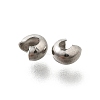 304 Stainless Steel Crimp Beads Covers X-STAS-P239-34P-03-2