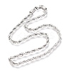 Non-Tarnish 304 Stainless Steel Rope Chain Necklaces LS-NJEW-F226-03P-10-1