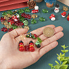 44pcs 10 style Christmas Handmade Lampwork Beads LAMP-TA0001-16-6