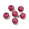 Independence Day Theme Wood European Beads WOOD-Z005-01-2