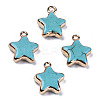 Star Synthetic Turquoise Pendants G-N326-69C-01-1