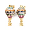 Brass Micro Pave Cubic Zirconia Pendants KK-H249-01G-1