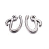 Gunmetal Plated Alloy Letter Pendants PALLOY-J718-01B-U-1