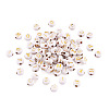 Plating Metal Enlaced Acrylic Beads PACR-CW0001-01-1