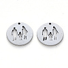 Non-Tarnish 304 Stainless Steel Pendants STAS-N092-34-2