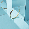 2Pcs Brass Grooved Open Cuff Bangles Set for Women BJEW-UN0001-31-2