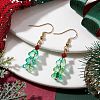 Glass Dangle Earrings EJEW-TA00449-2