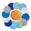 12Pcs 6 Colors Handmade Polyester Cotton Table Mats AJEW-MB0001-08-4