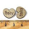 100Pcs Wood Cabochons WOOD-G020-09-3
