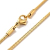 Ion Plating(IP) 304 Stainless Steel Square Snake Chain Necklaces STAS-A066-07-01G-2
