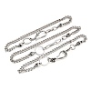 304 Stainless Steel Cuban Link Chain Skull Pants Chains with S-Hooks AJEW-D001-01A-ASP-4
